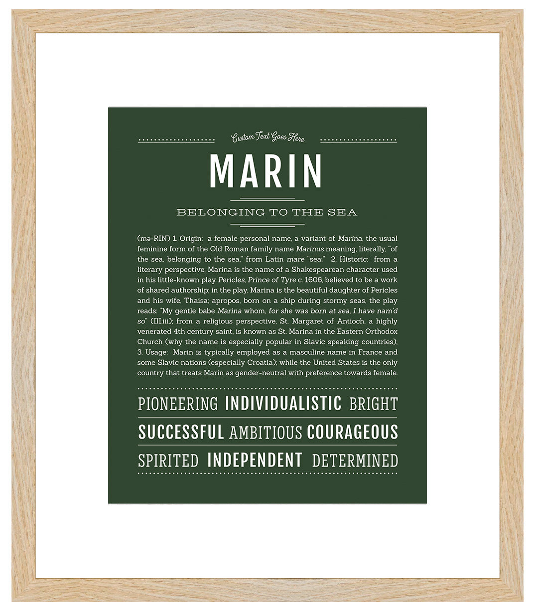 Marin | Name Art Print