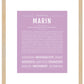 Marin | Name Art Print