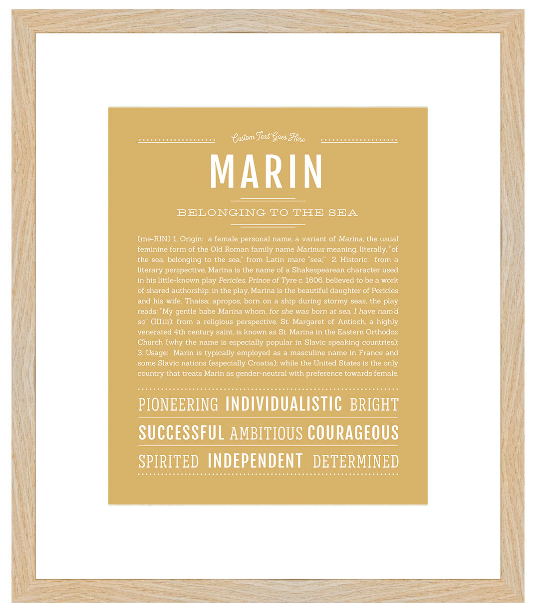 Marin | Name Art Print