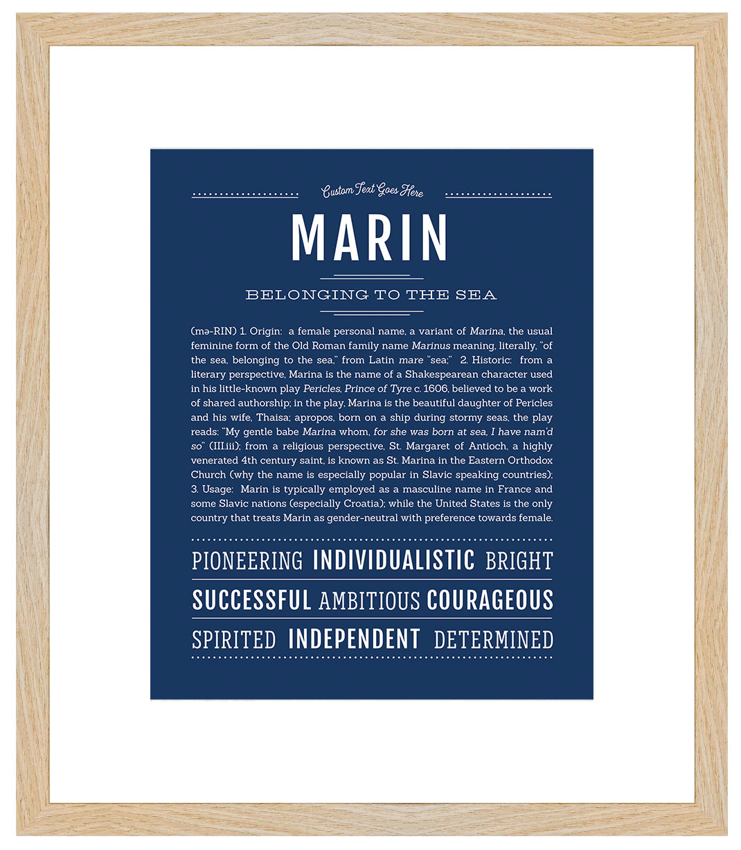 Marin | Name Art Print