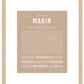 Marin | Name Art Print