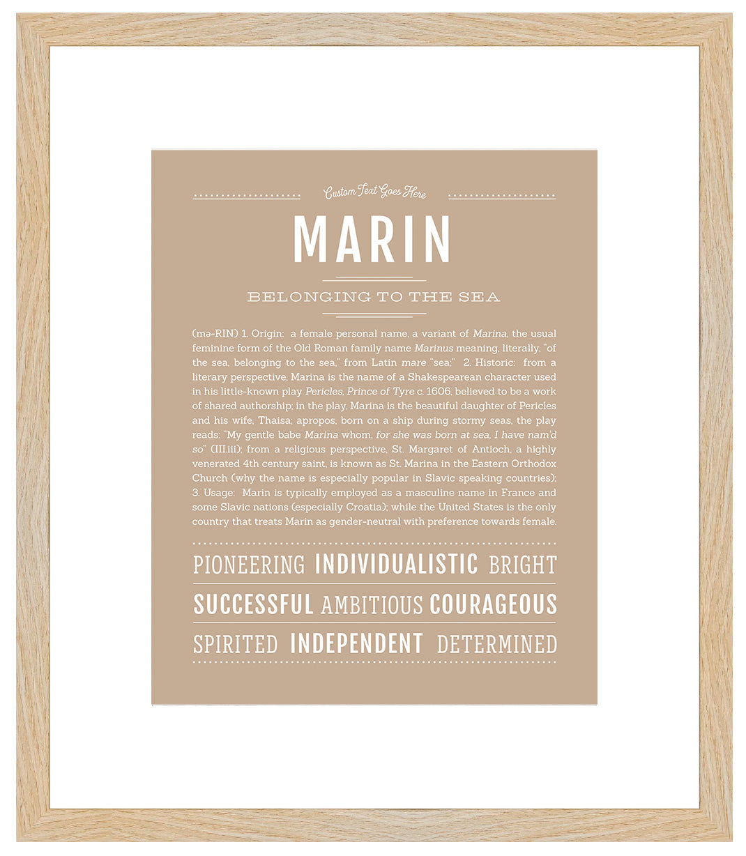 Marin | Name Art Print