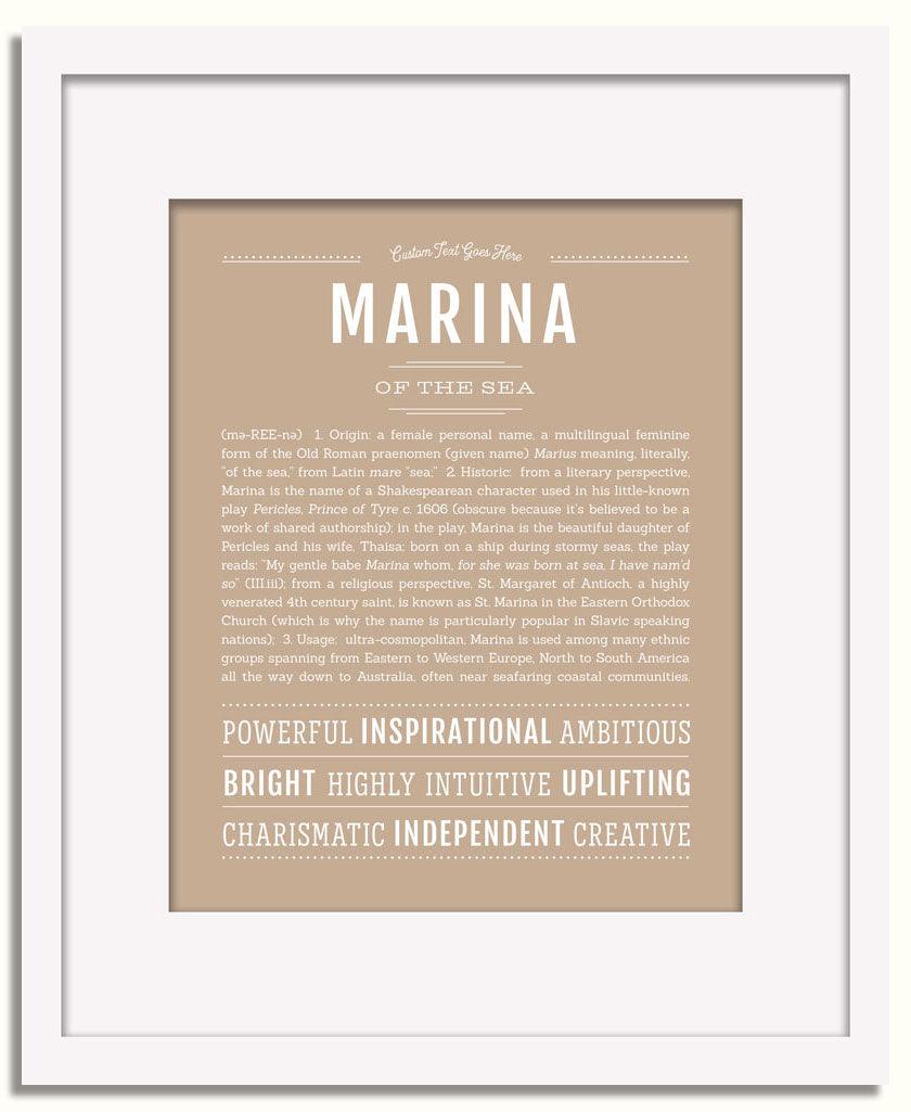 Frame Options | Tan | White Frame, Matted