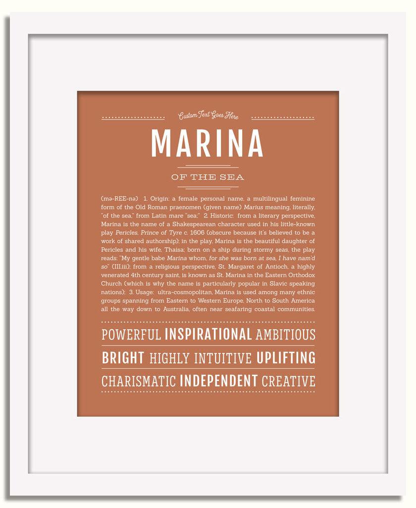 Frame Options | Terra Cotta | White Frame, Matted