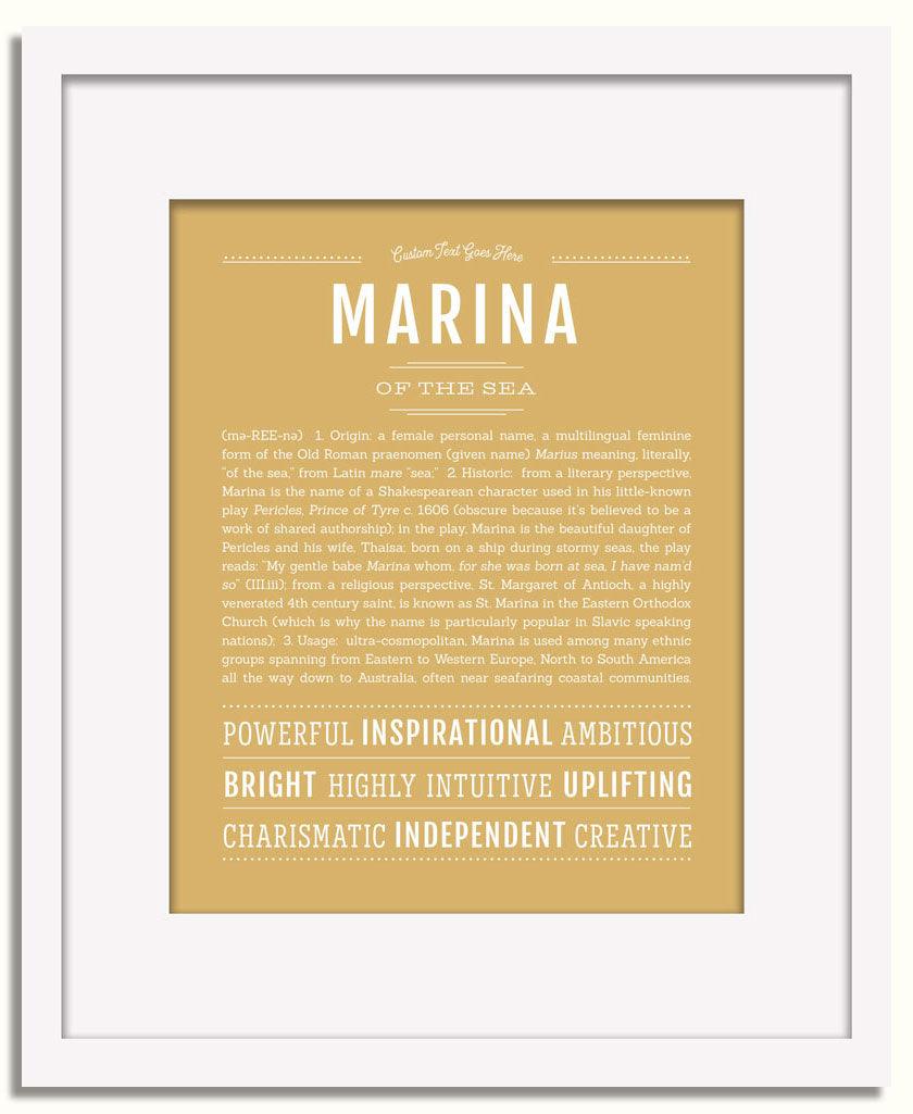 Frame Options | Matte Gold | White Frame, Matted