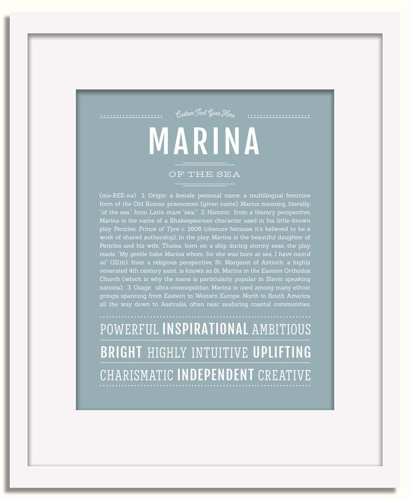 Frame Options | Powder Blue | White Frame, Matted