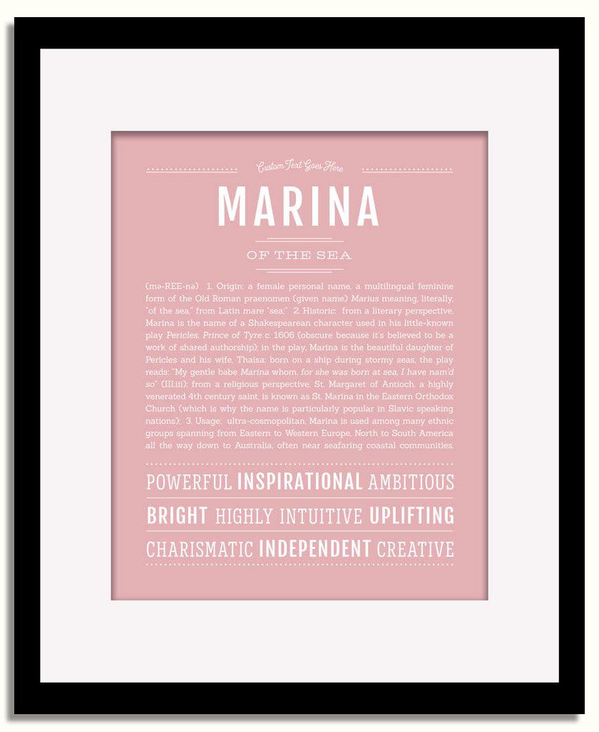 Frame Options | Dusty Rose | Black Frame, Matted