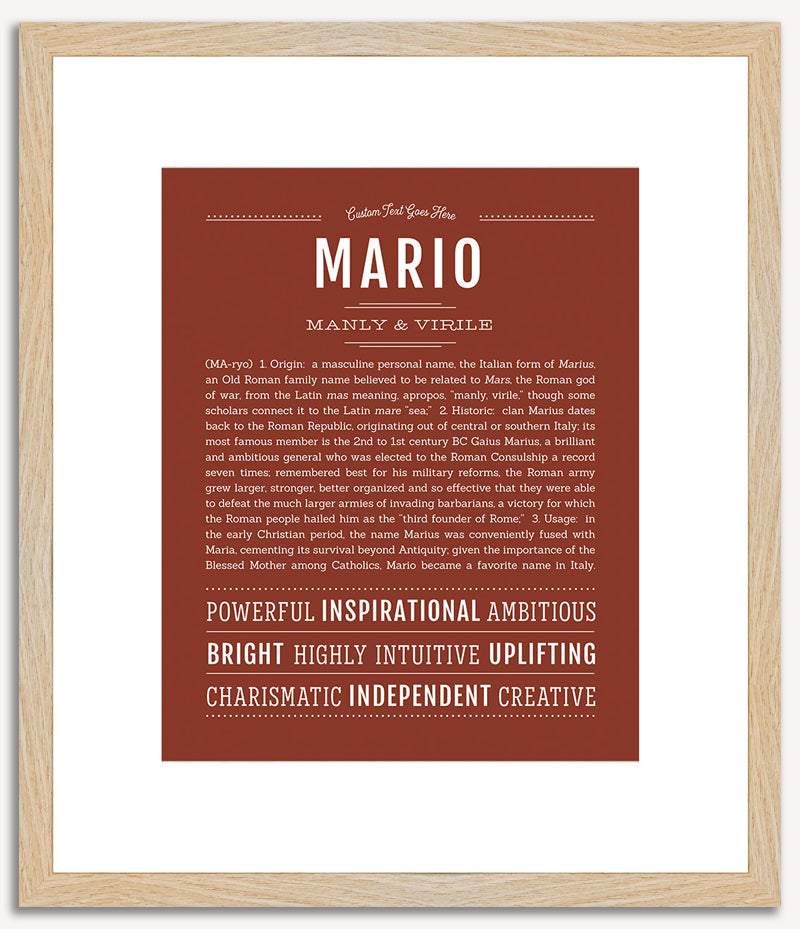 Mario | Name Art Print