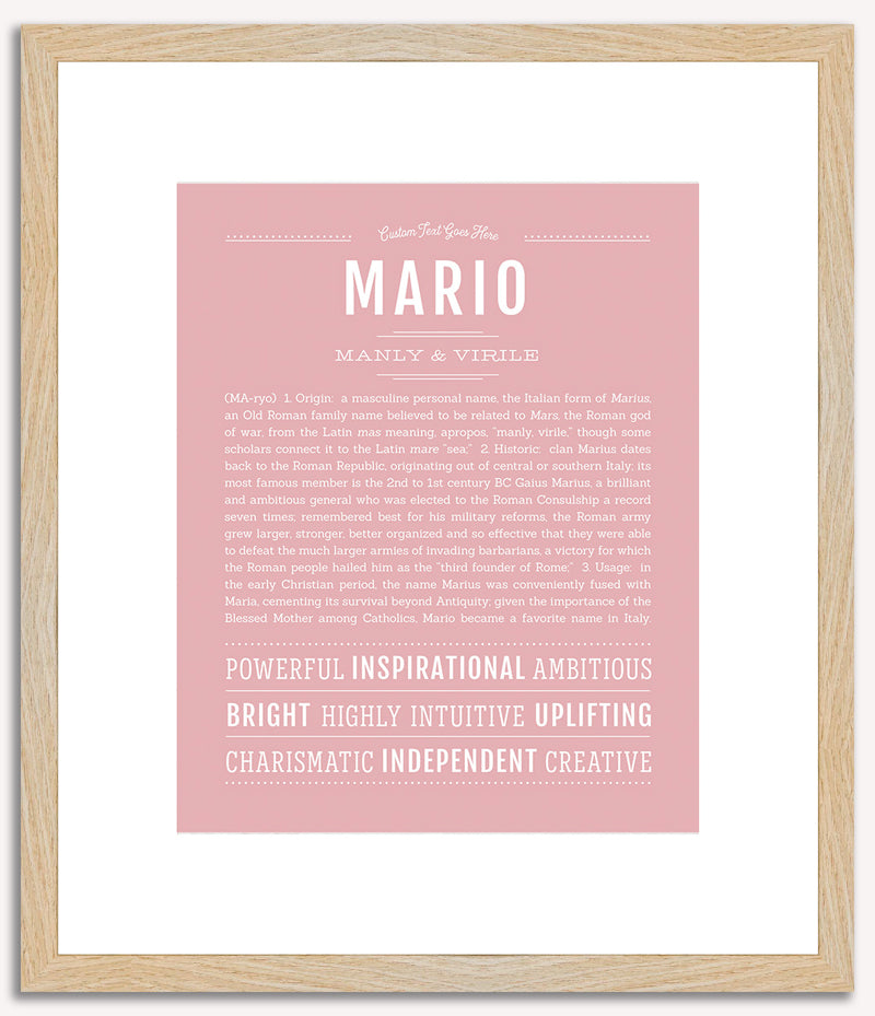 Mario | Name Art Print