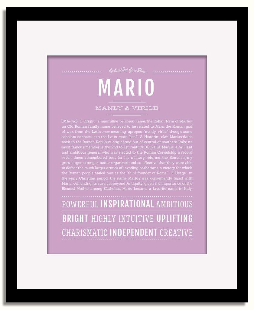 Frame Options | Lilac | Black Frame, Matted