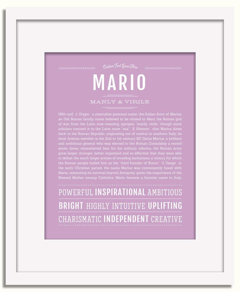 Frame Options | Lilac | White Frame, Matted