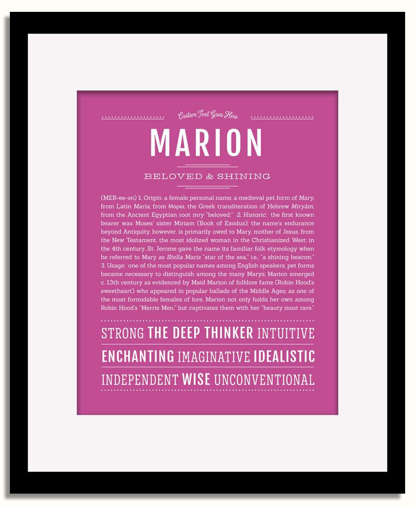 Frame Options | Dark Pink | Black Frame, Matted