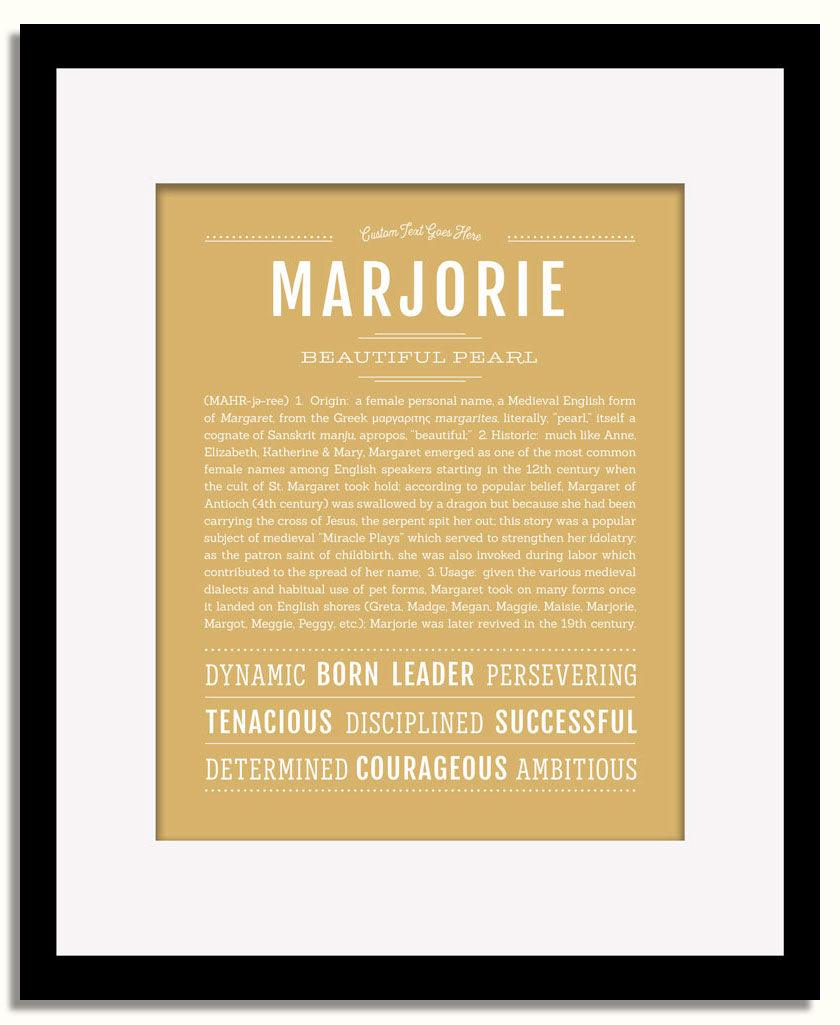 Frame Options | Matte Gold | Black Frame, Matted