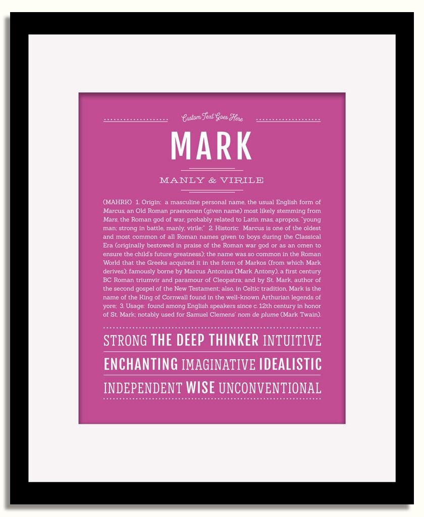 Frame Options | Dark Pink | Black Frame, Matted