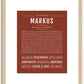 Markus | Name Art Print