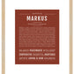 Markus | Name Art Print