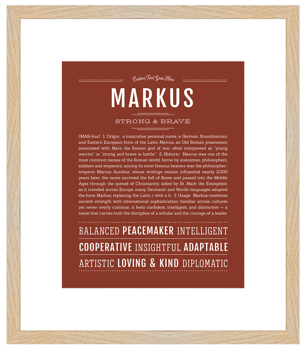 Markus | Name Art Print