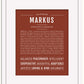 Markus | Name Art Print