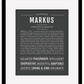 Markus | Name Art Print