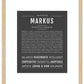 Markus | Name Art Print
