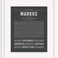 Markus | Name Art Print