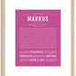 Markus | Name Art Print