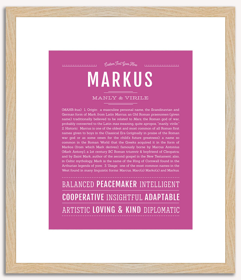 Markus | Name Art Print