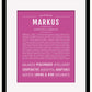 Markus | Name Art Print