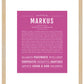 Markus | Name Art Print