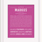 Markus | Name Art Print