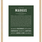 Markus | Name Art Print