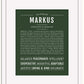 Markus | Name Art Print