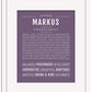 Markus | Name Art Print