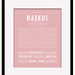 Markus | Name Art Print