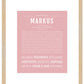 Markus | Name Art Print