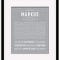 Markus | Name Art Print