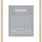 Markus | Name Art Print