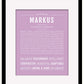 Markus | Name Art Print