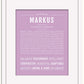 Markus | Name Art Print
