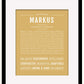 Markus | Name Art Print