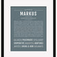 Markus | Name Art Print