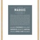 Markus | Name Art Print