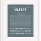 Markus | Name Art Print