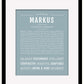 Markus | Name Art Print