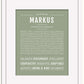 Markus | Name Art Print