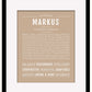 Markus | Name Art Print