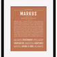 Markus | Name Art Print