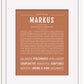 Markus | Name Art Print