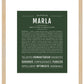 Marla | Name Art Print