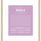 Marla | Name Art Print